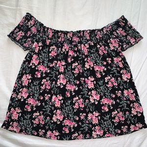 Over the shoulder floral shirt